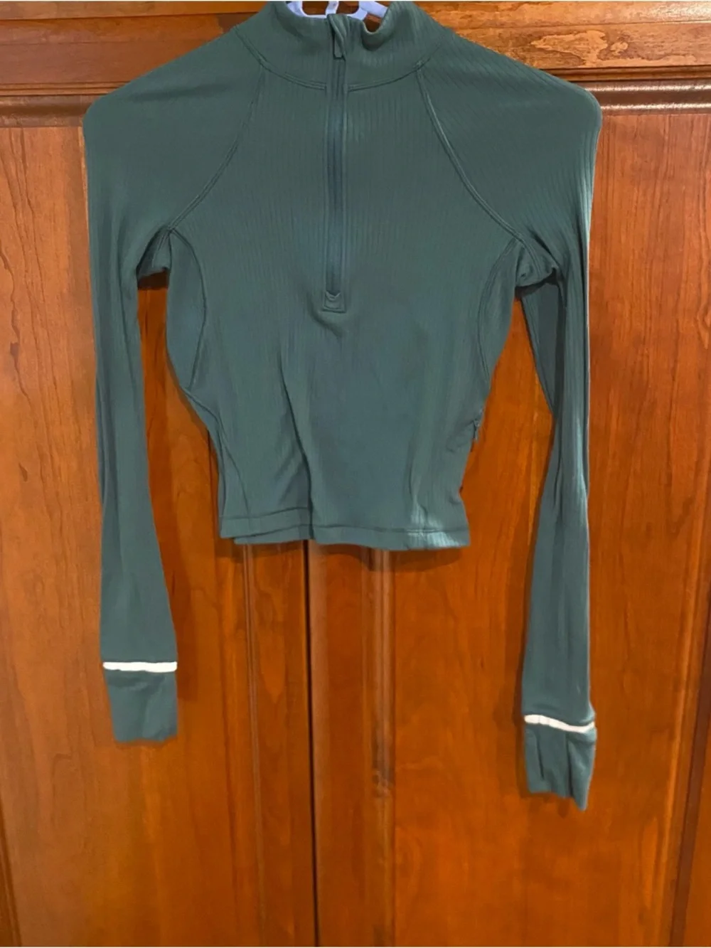 Lululemon It's Rulu Run Ribbed Cropped Half Zip - Picture 2 of 8